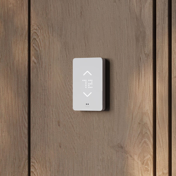 Mysa displays the room temperature, and the touch buttons allow you to adjust it