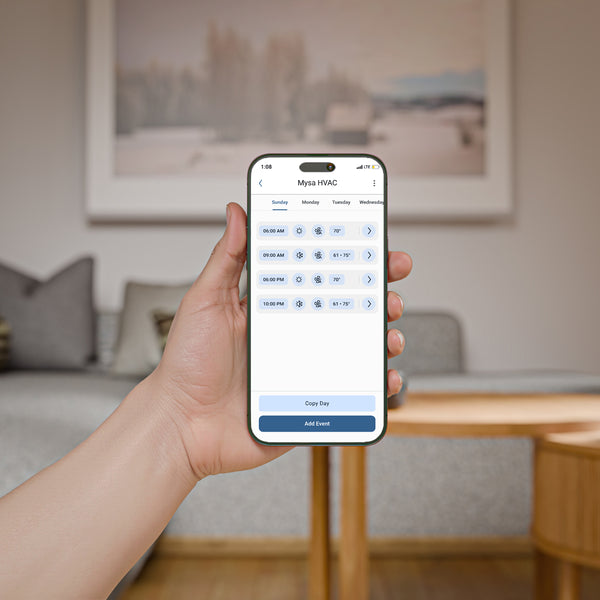 Build heating and cooling schedules that match your daily routine